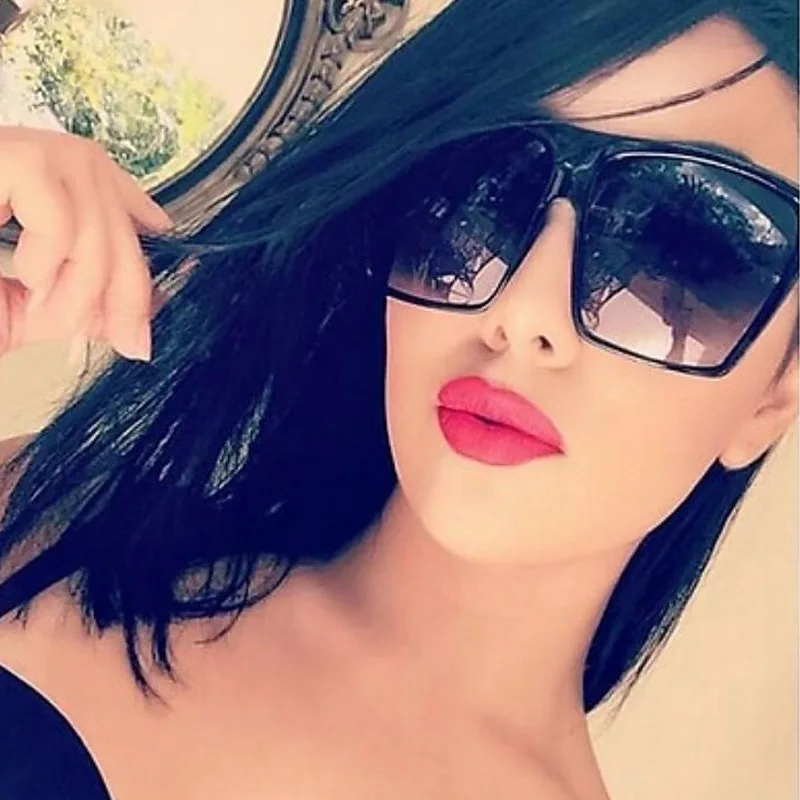 Женские винтажные солнцезащитные очки Ким черные брендовые дизайнерские в