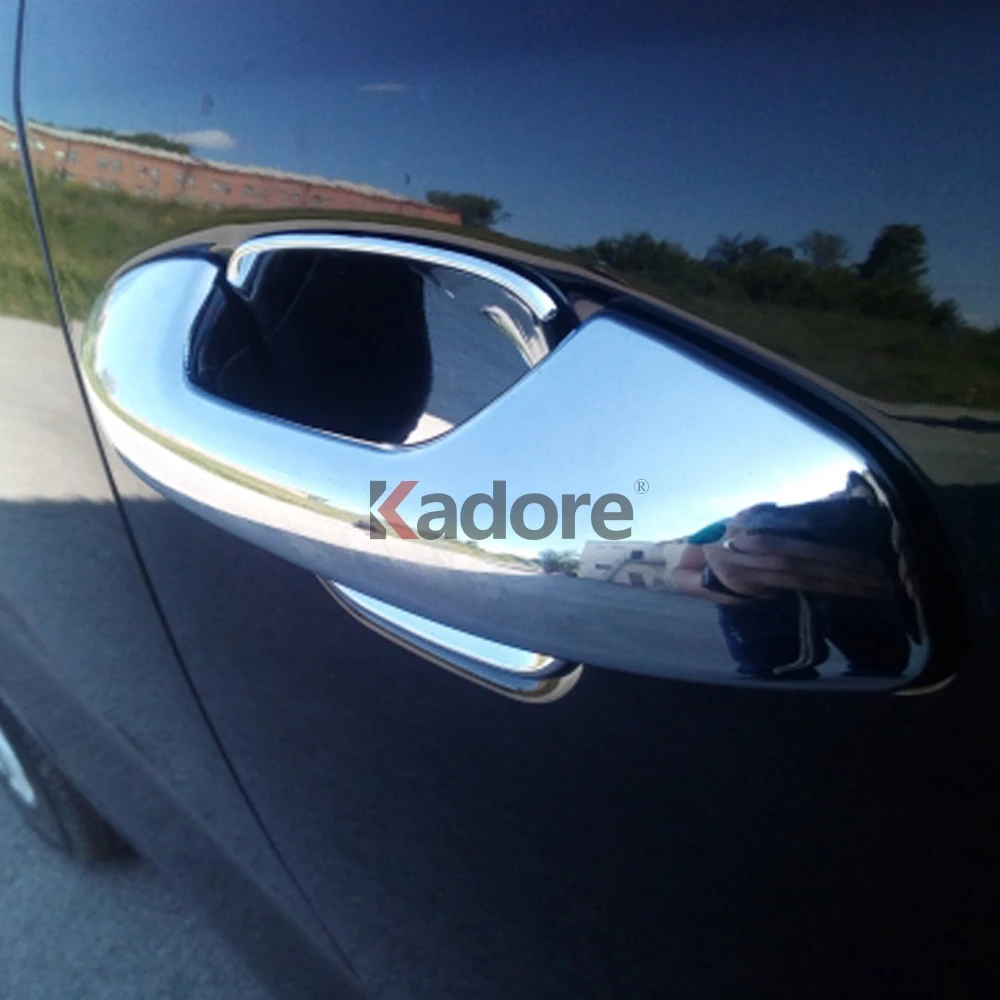 Для Kia Rio 4 X-line ABS Хромированная карбоновая дверная ручка, накладка, украшение автомобиля, внешние аксессуары