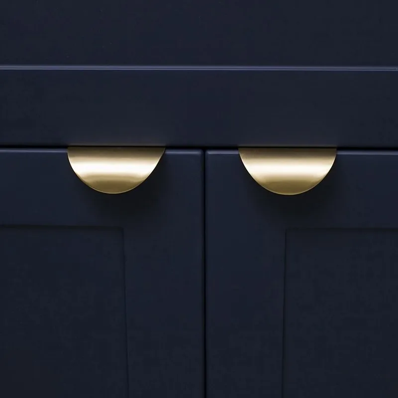 

Original minimalist Nordic brass invisible handle wardrobe cabinet furniture gold modern simple door handle small