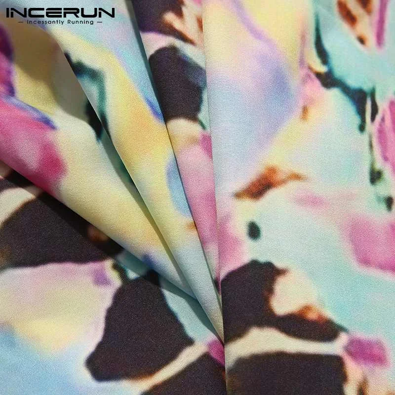 

Man Loose Breathable Blouse INCERUN 2021 Spring Long Sleeve Shirts Men Fashion Printed Camisa Leisure Floral Button Chemise 5XL