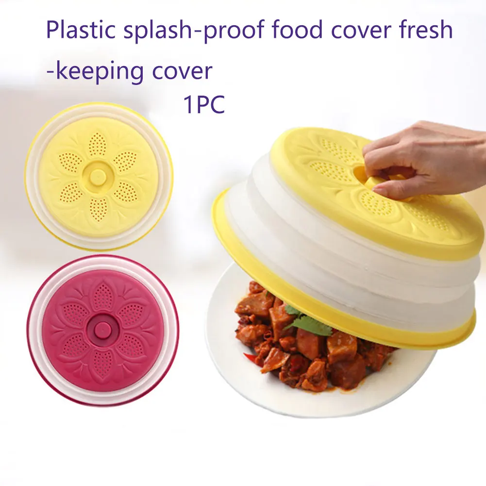 

Fresh Keeping Home For Food Sealing Bowl Non Toxic Vented Prevents Splatter Dustproof Kitchen Fruit Collapsible Microwave Cover