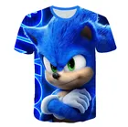 Sonic зубная щётка футболка американский тапочки в виде персонажа аниме забавная футболка с коротким рукавом для мальчиков и девочек уличная мода Harajuku детская 0 образным вырезом топы стикер