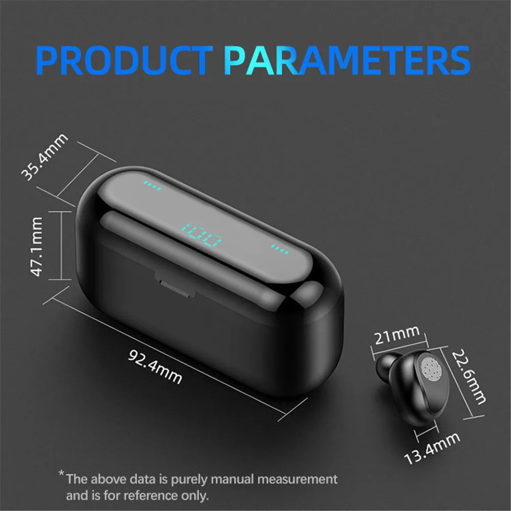 TWS-стереонаушники F9 с поддержкой Bluetooth 5 0 и микрофоном 2000 мА ч | Электроника