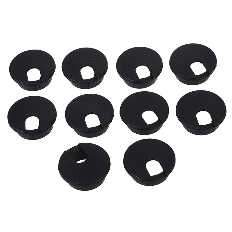 

10 pcs 35mm black cable grommet cable outlet desk table wire