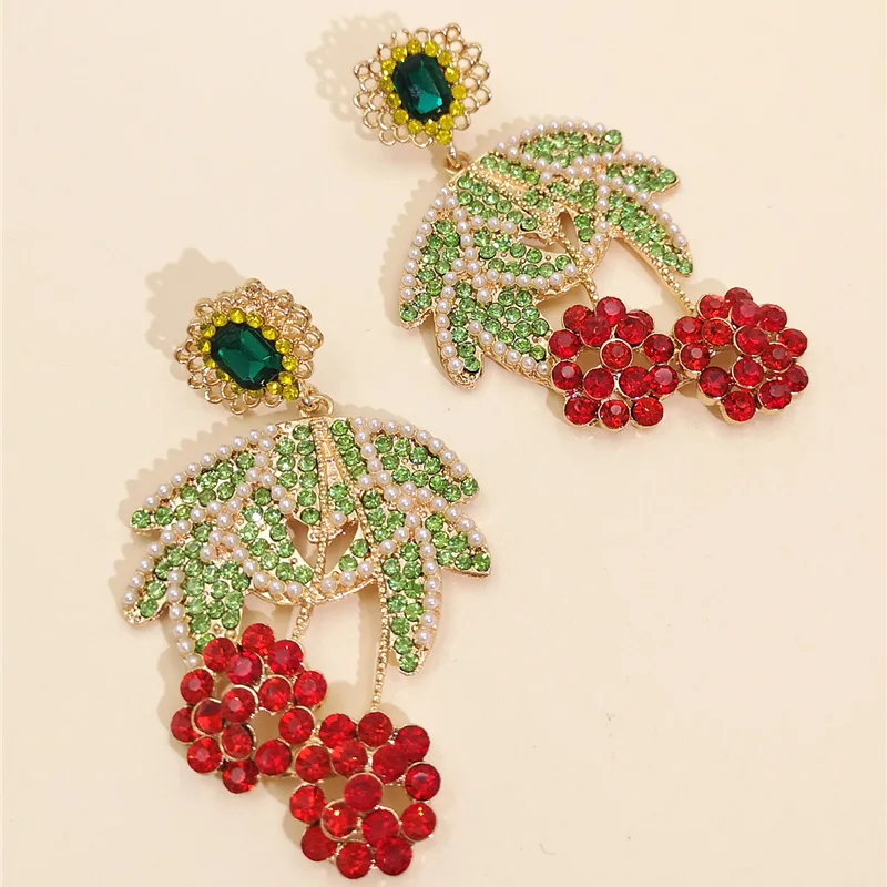 Оптовая продажа женские серьги с кристаллами JUJIA большие массивные в стиле