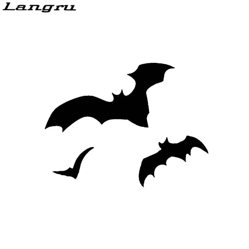 Виниловая наклейка Langru 17 6 см * 13 3 три особых дизайна незаукрашенные летучие мыши