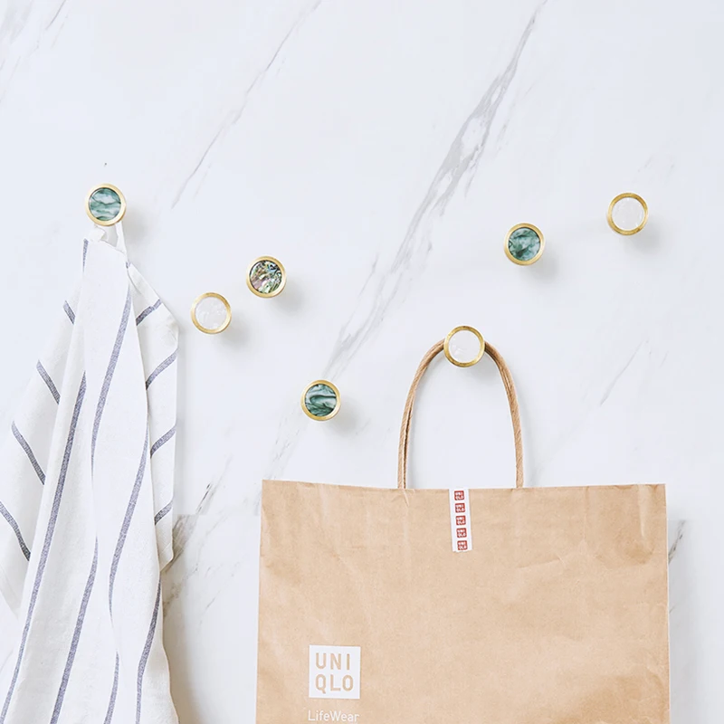 

Brushed Gold Aluminum Bathroom Towel Coat Hook Wall Mounted Clothes Cabinet Closet Hook Bathroom Accessories