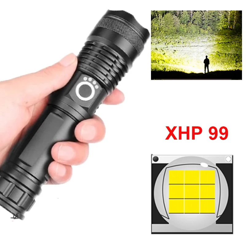 9 ядер Xhp99 мощный светодиодный светильник для вспышки Usb Перезаряжаемый 18650 & 26650