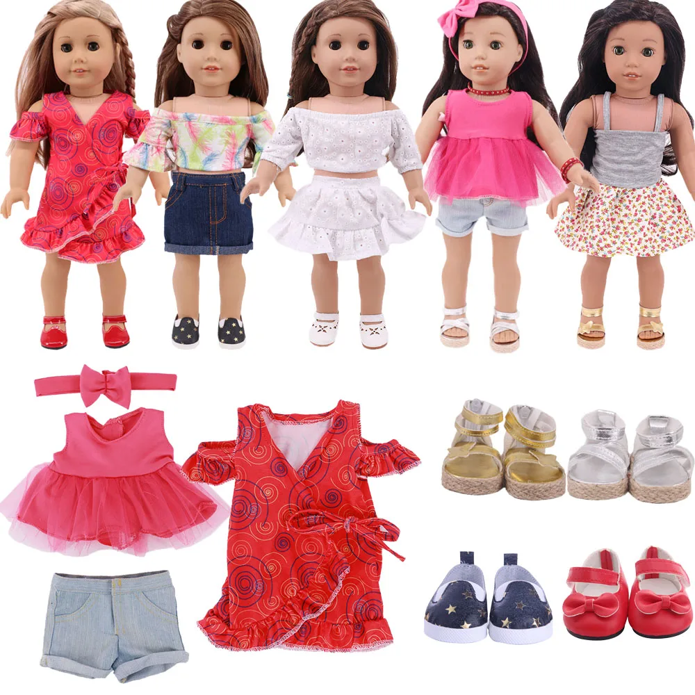 Одежда для куклы юбка яркого цвета Модный популярный стиль американских кукол 18