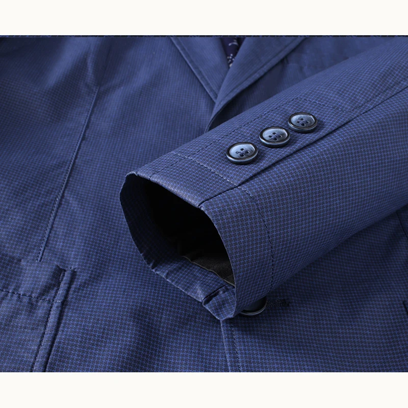 

Men Blazer Spring Autumn Dark Blue Business Formal Casual Suit Jacket New Fashion Slim Fit Party Prom Daily Life Single Breasted