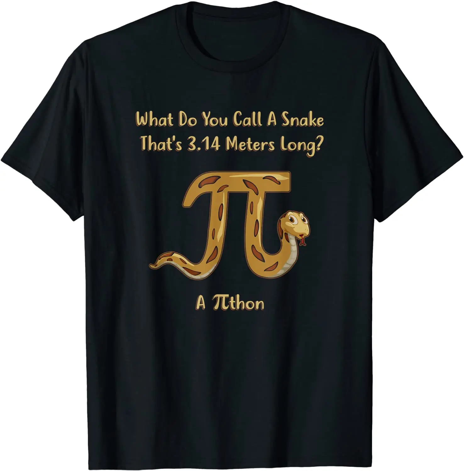 

Day Shirt: Python Pithon A Snake That's 3.14 Meters Long Popular Classic T Shirts Cotton T Shirt for Men Unique