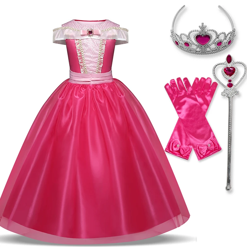 

Sleeping Beauty Princess Dress For Girls Halloween Cosplay Princess Costume Kids Carnival Party Fancy Dress Up Children Disfraz