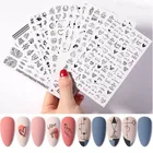 Декоративные наклейки для ногтей Delysia King, Стикеры для ногтей, красные, черные и белые, новые наклейки для ногтевого дизайна