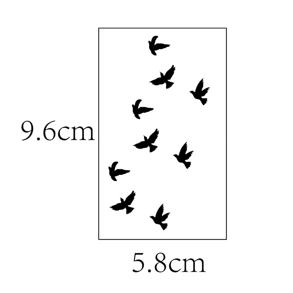 

Fashion Flying Black Bird Removable Tattoo Body Art Waterproof Sexy Transfer Sticker for Unisex