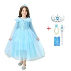 Платье Эльзы с блестками для девочек, детское платье принцессы на Хэллоуин, карнавал вечерние вечеринку, маскарадный костюм, детская Рождественская одежда, костюм для косплея