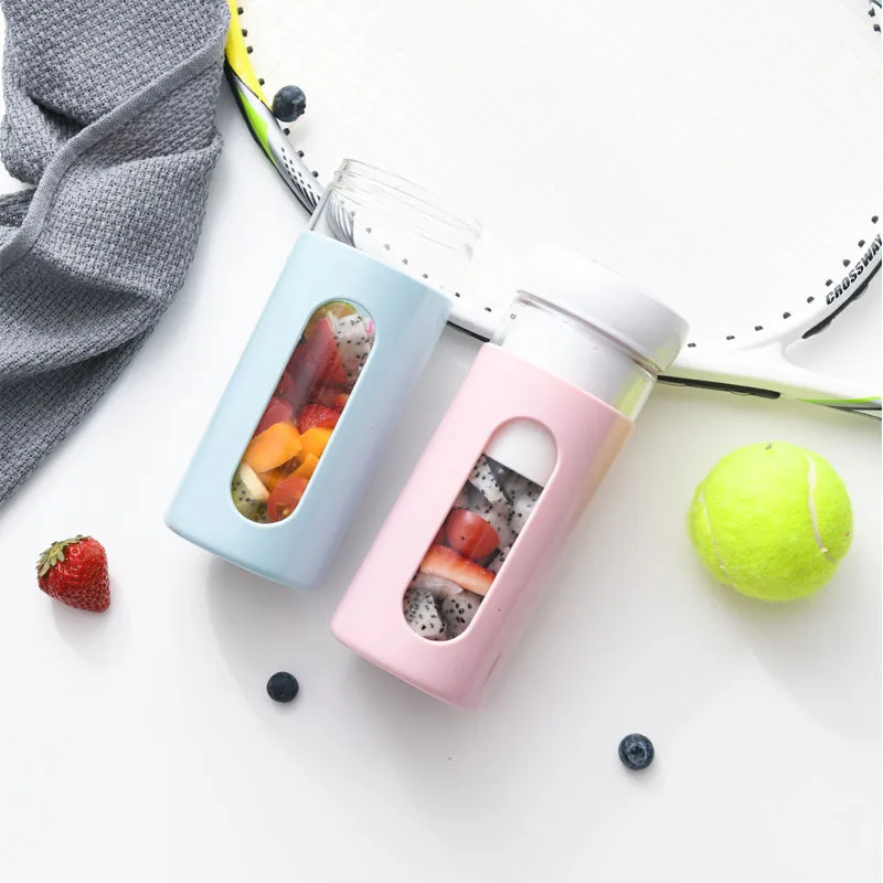 구매 BPA 무료 USB 충전식 휴대용 블렌더 개인 300ml 유리 스무디 블렌더 쥬서 컵 여행 과일 믹서