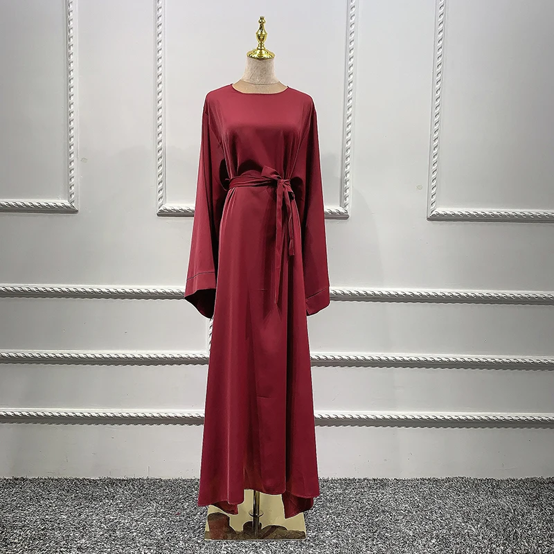 Женское длинное платье Nida Abaya скромное летнее макси с длинным рукавом