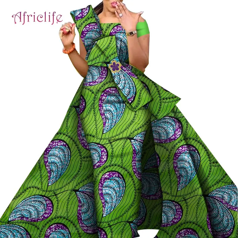African Dresses for Women Danshiki Traditional Skirt Fashion 100% Cotton Newest Design  Dresses for Wedding  WY4630