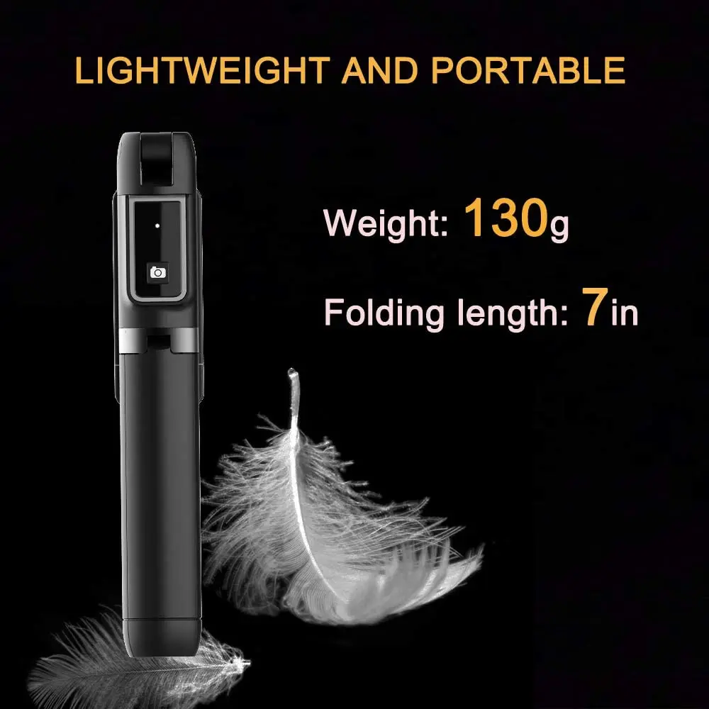 portable selfie stick telescopic stick bluetooth wireless remote selfie stick tripod for smartphone mobile phone accessories free global shipping