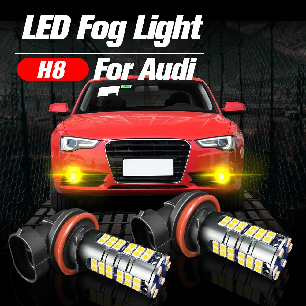 

2pcs LED Fog Light Blub H8 Lamp Canbus No Error For Audi A4 B8 2013-2016 S4 A3 8V 2015-2017 A5 2011-2017