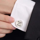 Мужские индивидуализированные запонки из нержавеющей стали, мужские бриллиантовые Свадебные ювелирные изделия для помолвки, подарок для мужа