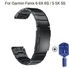 Ремешок для смарт-часов Garmin Fenix 6X, 6, 5X, 5, 5Plus, 3HR, S60, D2, из нержавеющей стали, 22 мм