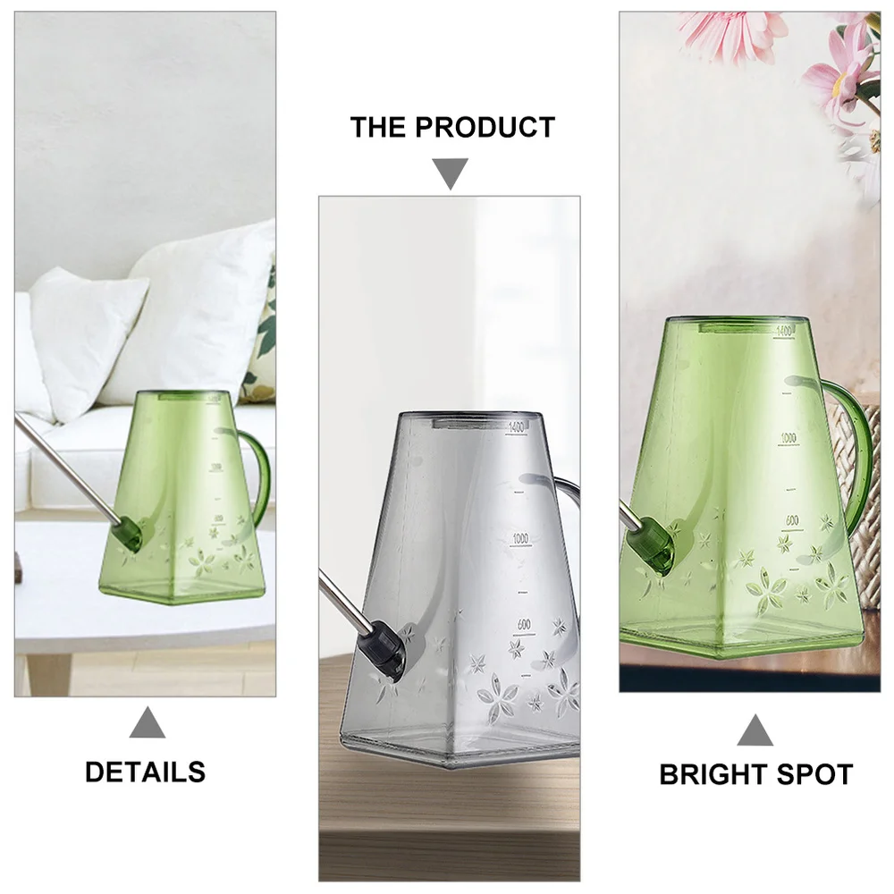 

2pcs Simple Watering Can Practical Long Spout Watering Kettle for Garden (1.4)