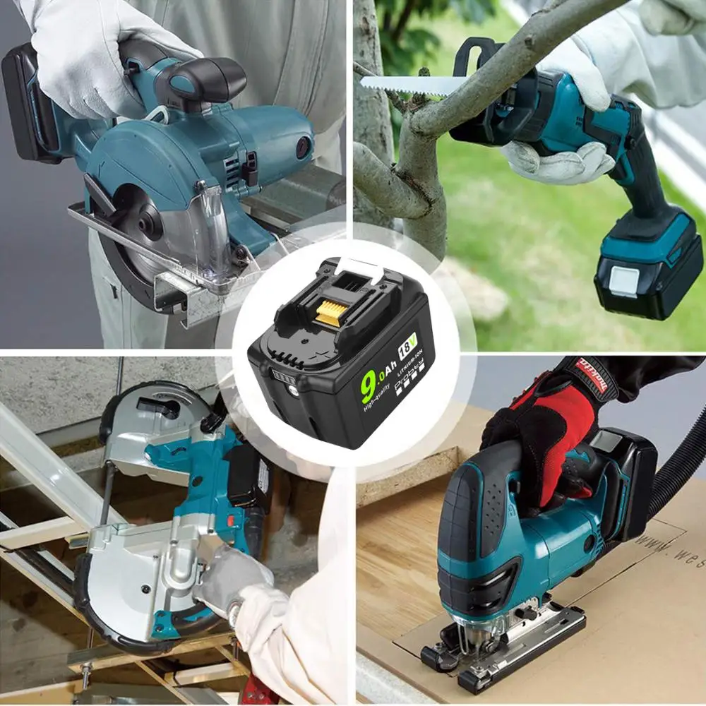 Аккумулятор для Makita tool BL1830 BL1860 BL1840 BL1850 18 в 9000 мАч 2 шт. | Электроника