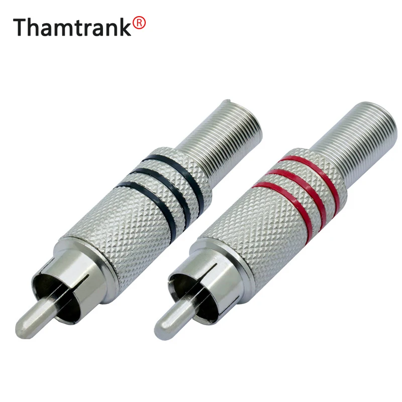 10 шт. никелированный провод разъем RCA штекер с металлической пружиной