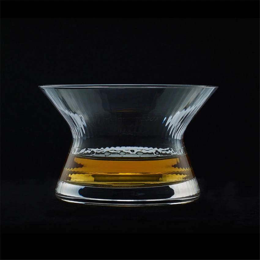 

Handmade Spin Wine Glass Lead-free Heat Resistant Transparent Crystal Beer Whiskey Brandy Vodka Cup Multi Pattern Drinkware