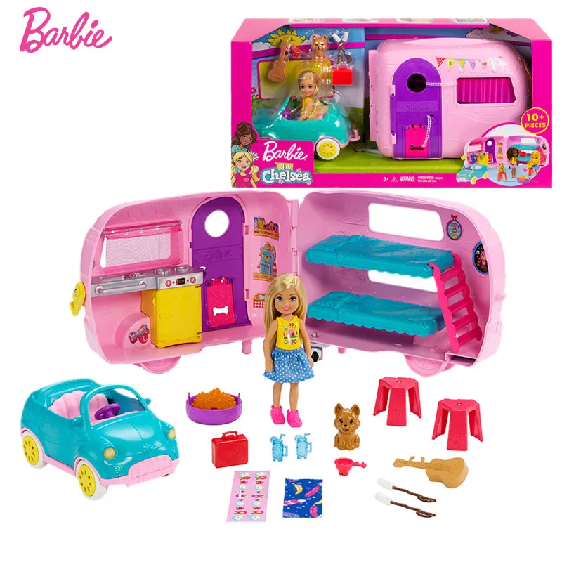 

Barbie 4.5-Inch Children Doll Cosplay Little Kelly's Camping Car Girl Toys Gift Box Princess Birthday Gift Children Fxg90