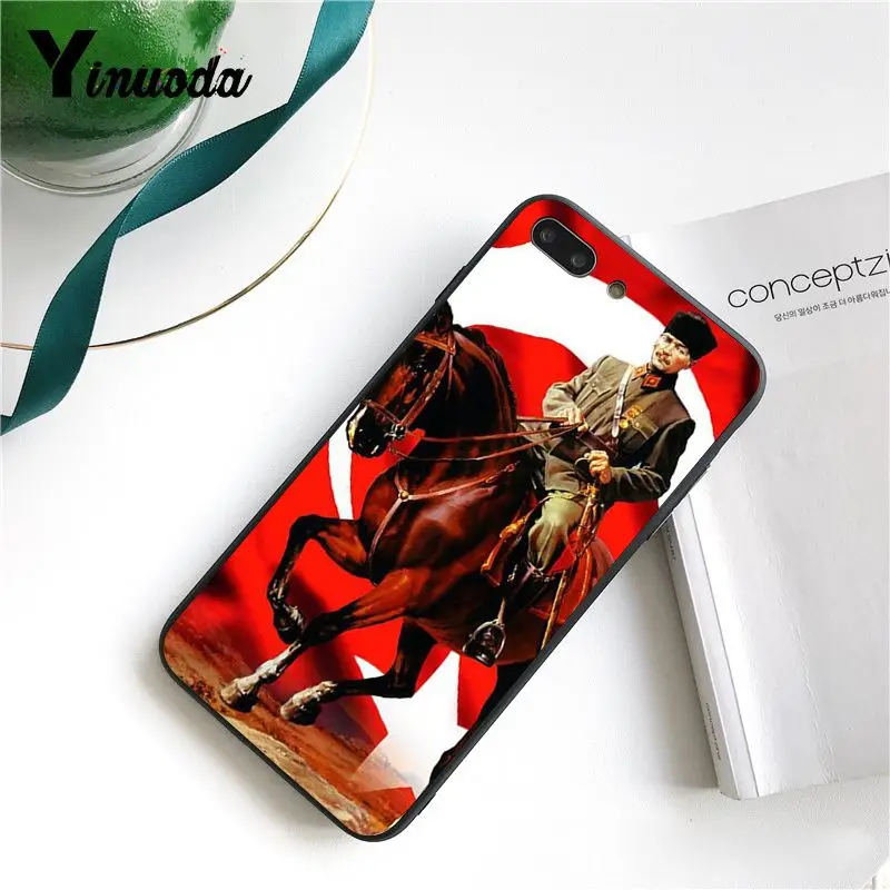 Yinuoda Turkey Mustafa Kemal Ataturk Cover Black Soft Shell Phone Case for iPhone 8 7 6 6S X XS MAX 5 5S SE XR 10 11 Pro Max | Мобильные