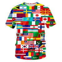 ifpd new style flag patchwork t shirt 3d printed men women summer novelty funny streetwear plus size short sleeved dropshipping