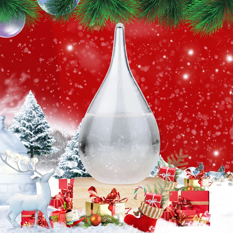 

Waterdrop Storm Glass Bottle Weather Forecasts Barometer Home Decor Desktop Craft Ornament Birthday Christmas Gifts