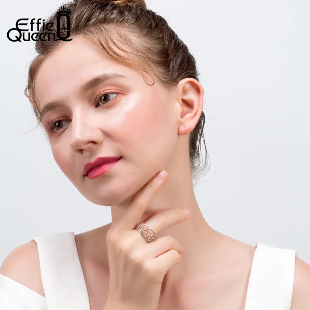 Уникальное черное циркониевое кольцо Effie Queen в виде лопатки для покера