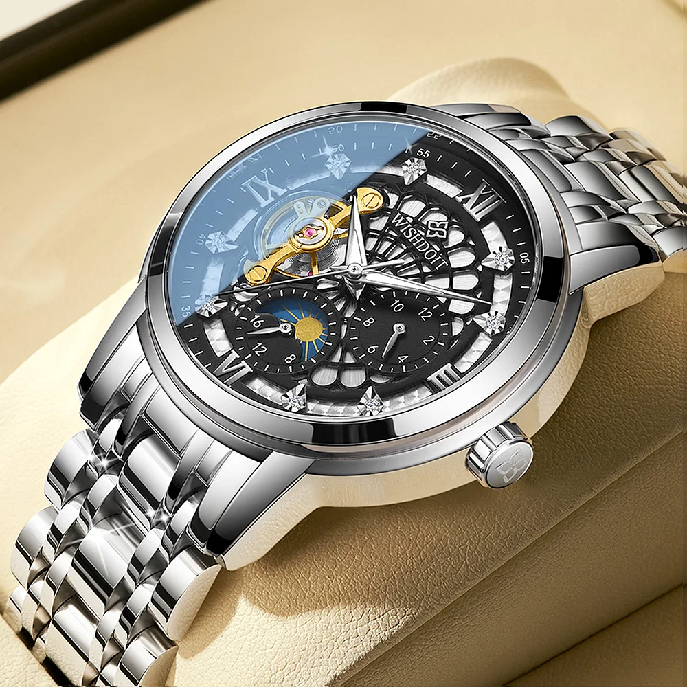

Часы швейцарские мужские механические Автоматические, водонепроницаемые светящиеся модные роскошные с большим циферблатом, 2021