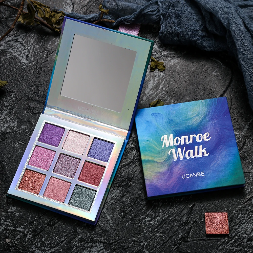 UCANBE брендовые мерцающие матовые тени для век палитра макияжа 9 цветов