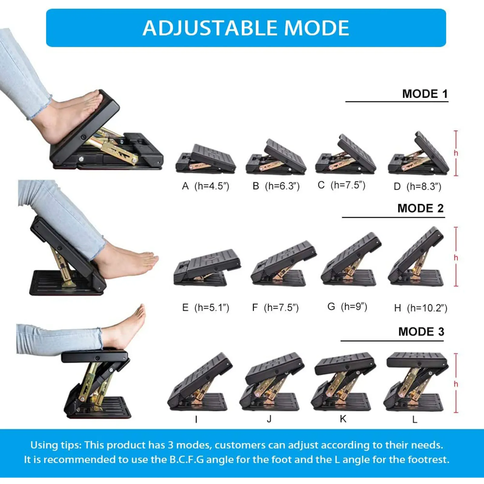 

Multifunctional And Universal Adjustable Footrest With Removable Soft Pad For Long-distance Travel For Cars, Trains, Home