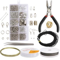 10 grids single ringlobster clasptail chainclip buckle necklace jewelry making materials supplies iron repair tool sets