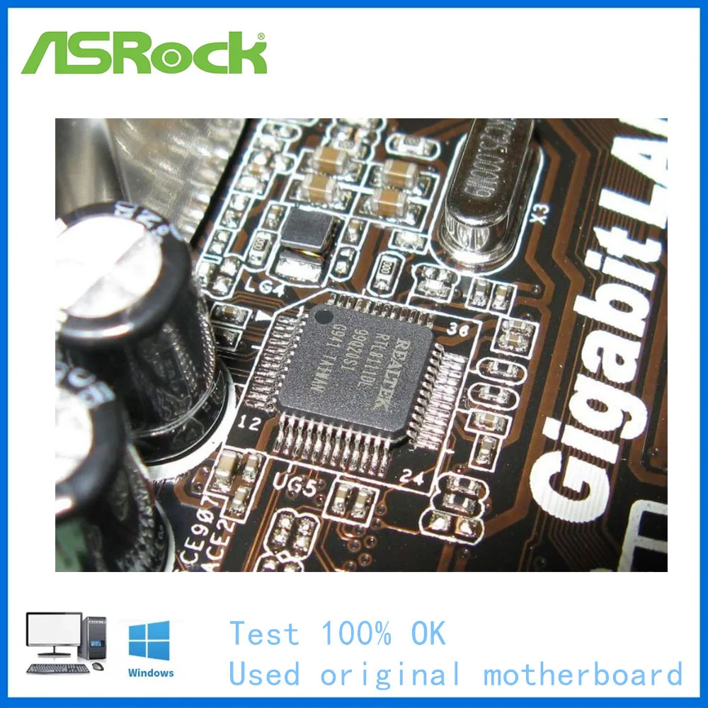 Материнская плата для ASRock H55M LGA 1156 Intel H55 б/у десктопная материнская USB2.0 SATA II PCI-E X16 |
