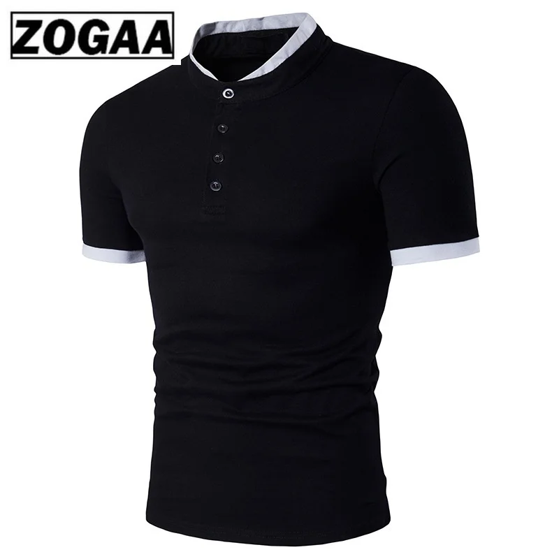 ZOGAA новые 2019 поло Для мужчин рубашка хлопок короткий рукав повседневные рубашки