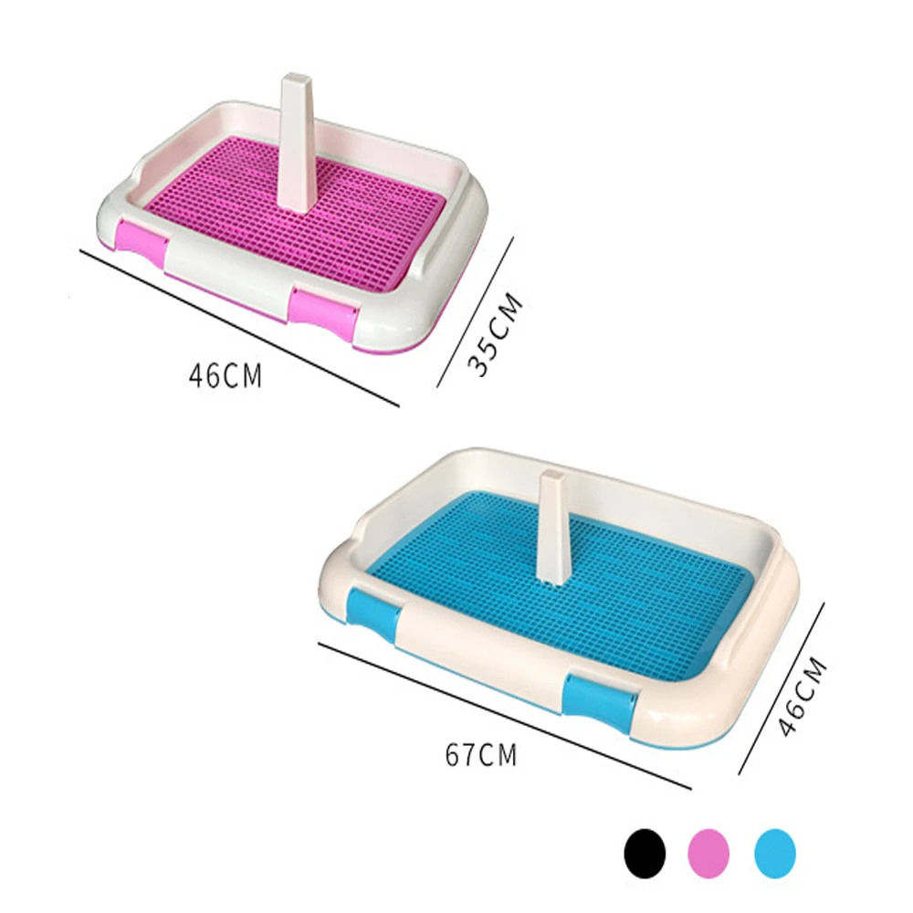 

Portable Pet Toilet Training Lattice Pad Tray with Column Urinal Bowl Dog Pee Mat Training Cat Toilet Easy to Clean Pets Product