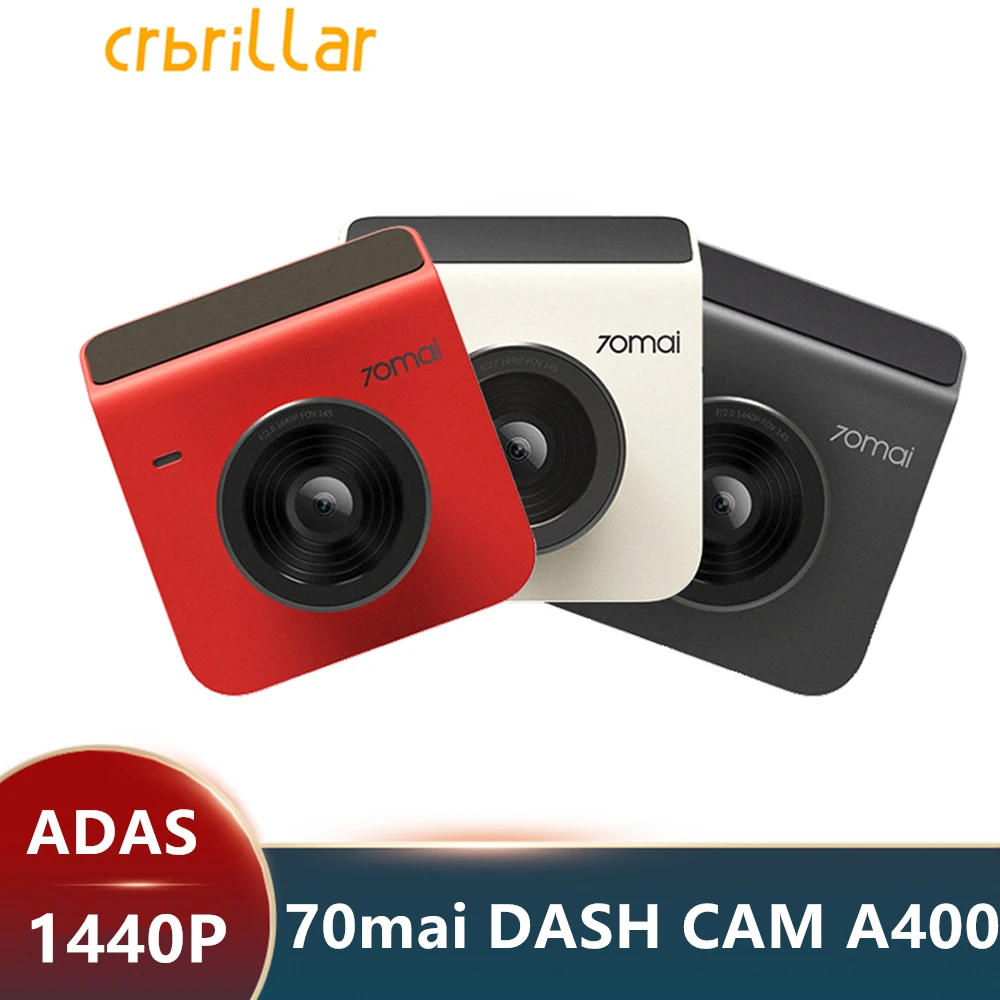 

DVR Dash Camera 70mai Dash Cam A400 + Rear Cam Set Car Electronics DVR 1620P Ips Voice control APP Video Recorder
