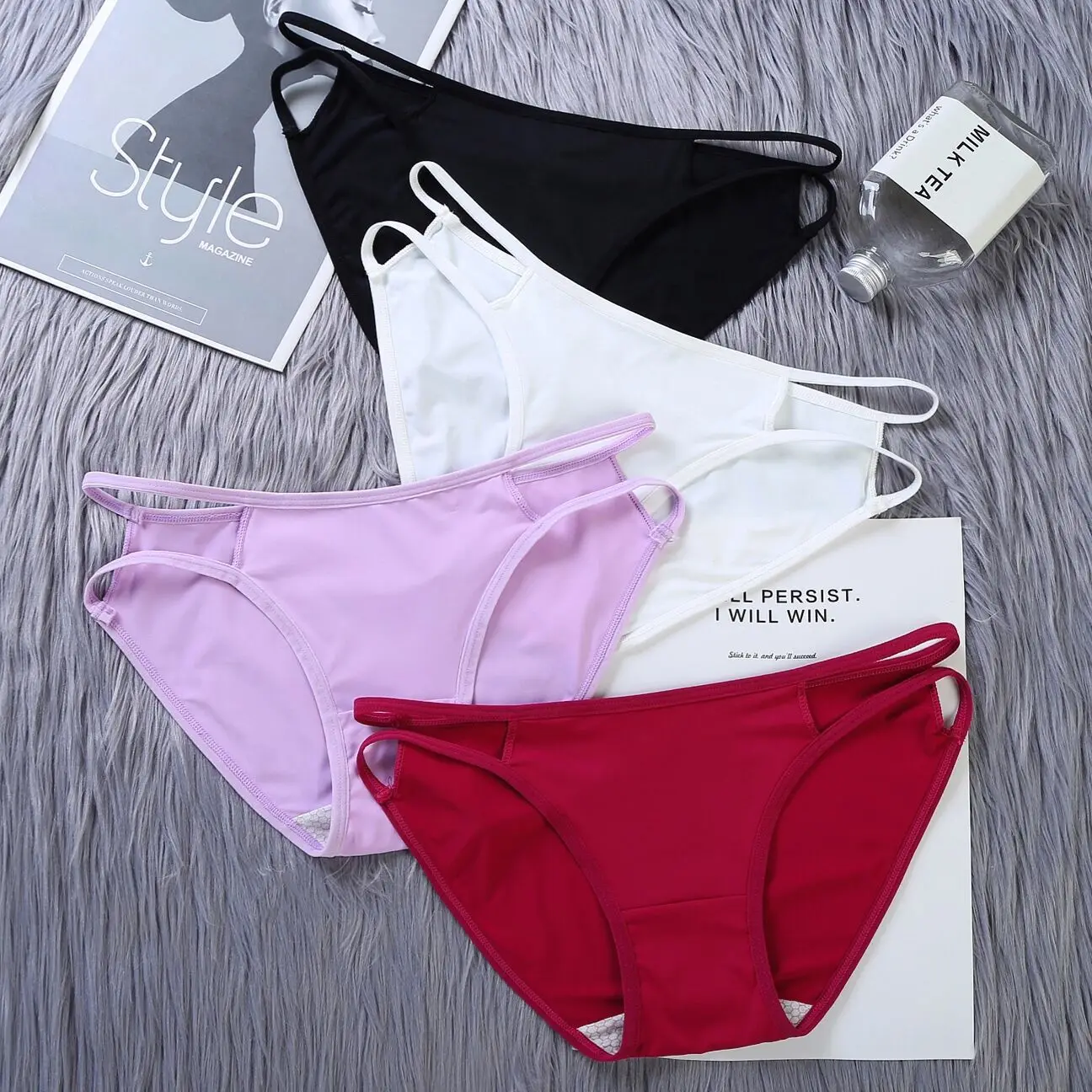 Тонкий пояс ледяное шелковое нижнее белье женские чистые хлопковые