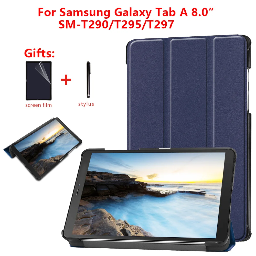 

Чехол для Samsung Galaxy Tab A 8,0 2019, чехол для Samsung galaxy tab A 8,0 2019 SM T295 T290 T297, Магнитный чехол, чехол + подарки