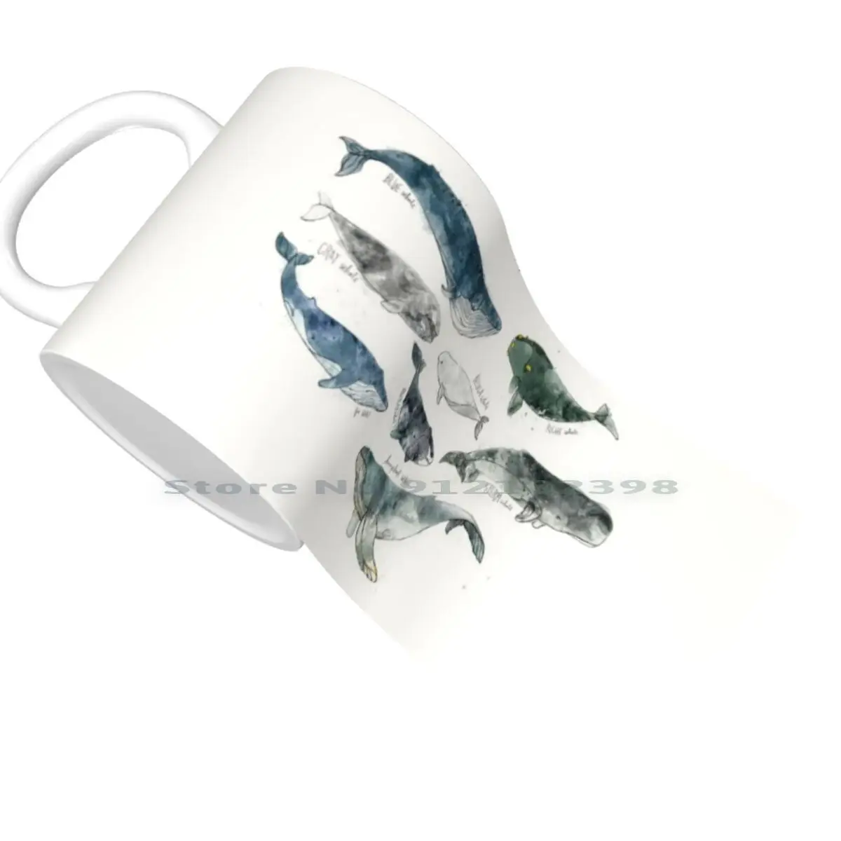 Керамические кофейные кружки с изображением Кита чашка для молока и чая горб