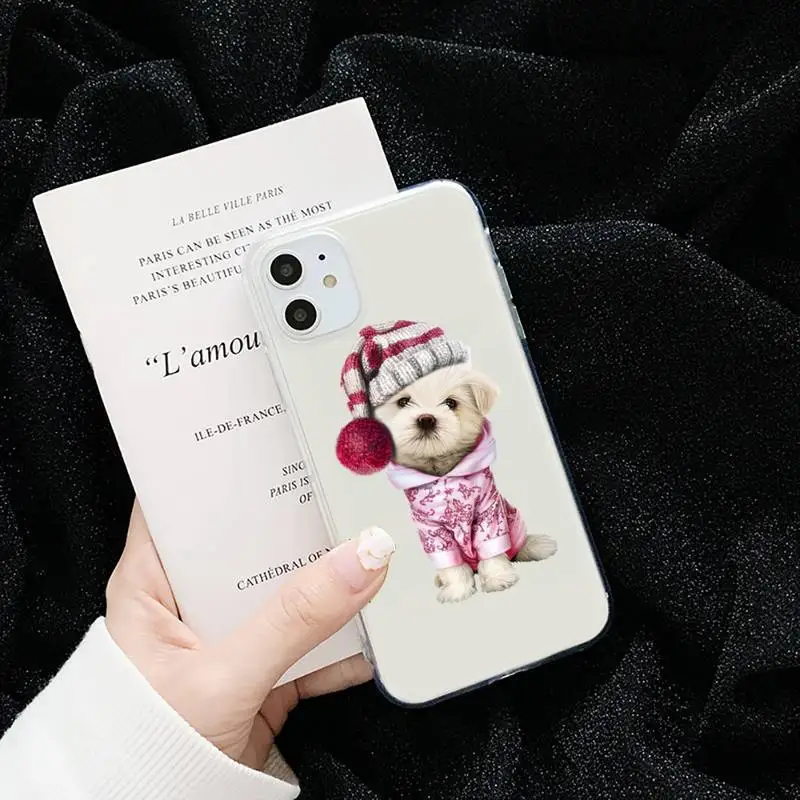 

I love Yorkshire terrier dog Phone Cases Transparent for iPhone 6 7 8 11 12 s mini pro X XS XR MAX Plus cover funda shell