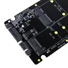 Карта адаптера NGFF M.2 B + M Key Mini PCI-E или mSATA SSD на SATA III, 2 в 1, для Full Msata SSD 22302242226022x80 M2 K1AA