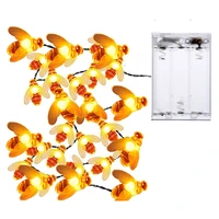 1 53m bee shaped 20 led string light battery operated christmas garlands fairy lights for room holiday party garden decoration