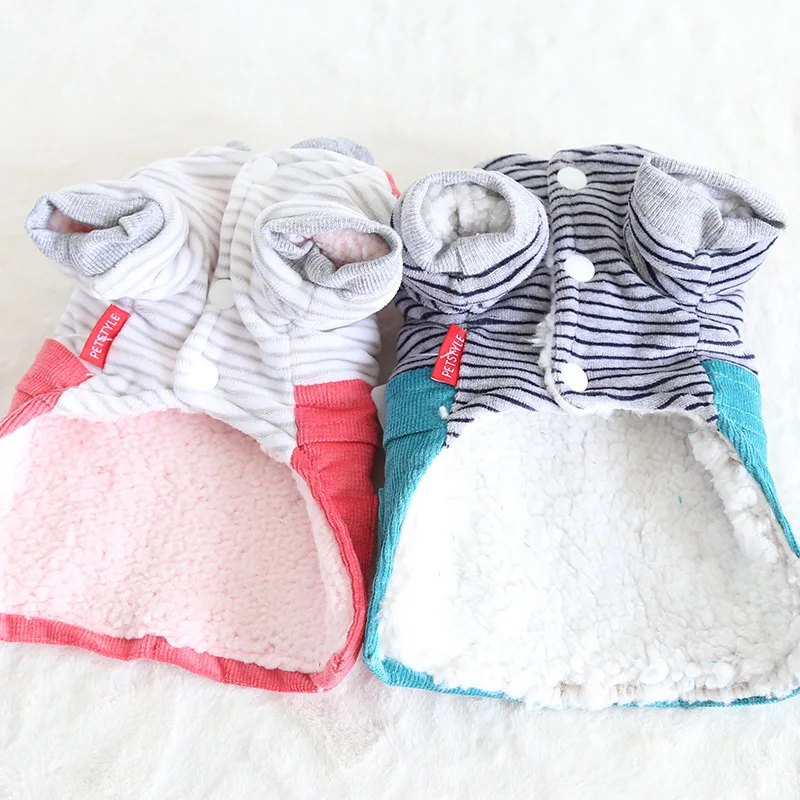 Милая улыбка собака домашняя кошка куртка пальто Зимний теплый маленький Щенок